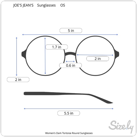 JOE'S JEANS |🆕49mm Round Sunglasses Dark Tortoise - Picture 16 of 16